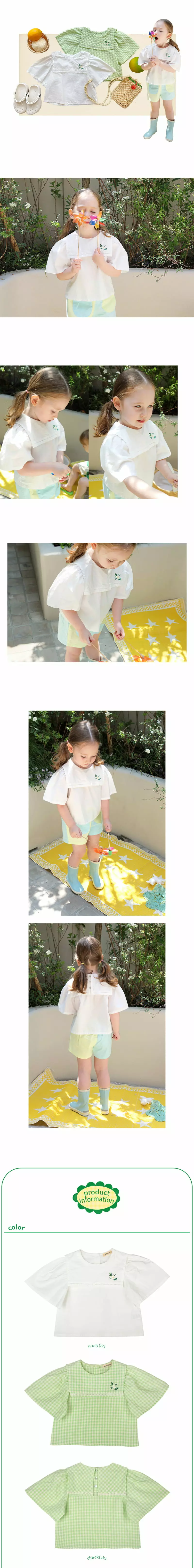 Amber - Korean Children Fashion - #childofig - Sage Blouse - 3