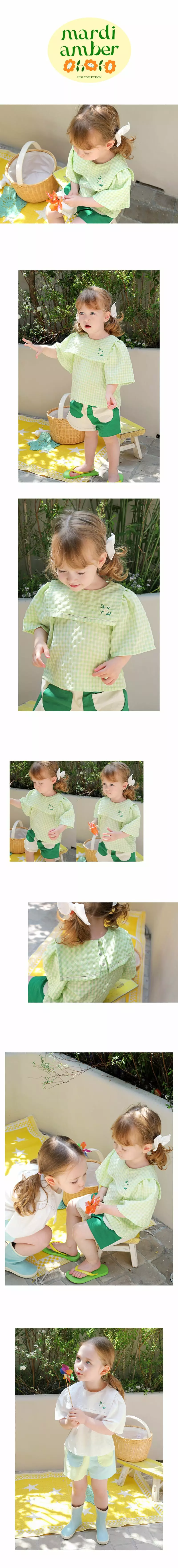 Amber - Korean Children Fashion - #stylishchildhood - Sage Blouse - 2