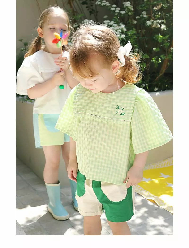 Amber - Korean Children Fashion - #toddlerclothing - Sage Blouse