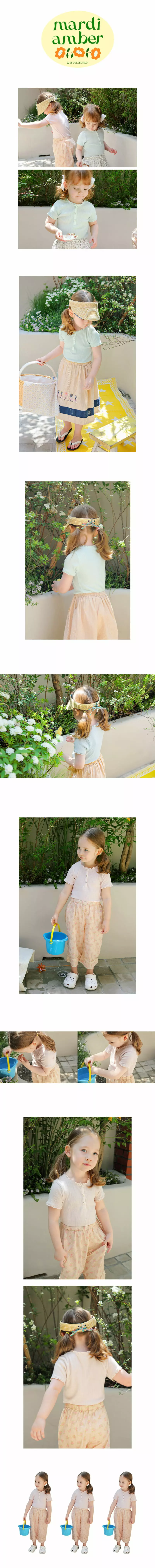 Amber - Korean Children Fashion - #toddlerclothing - Eyelet Tee - 2