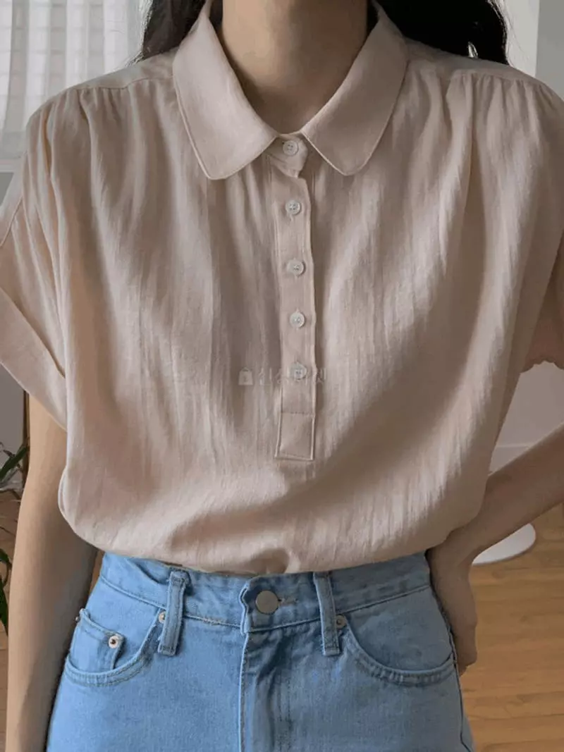 And More - Korean Women Fashion - #momslook - Roll-up Blouse - 2