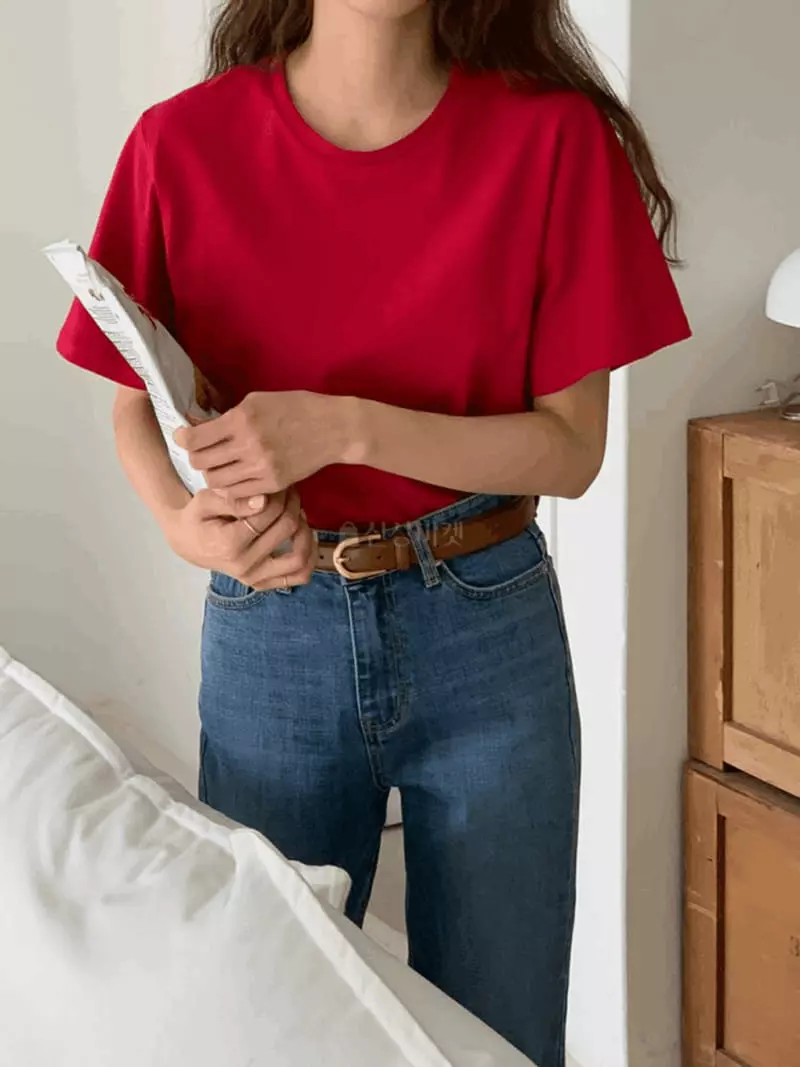 And More - Korean Women Fashion - #momslook - Day Short Sleeves Tee