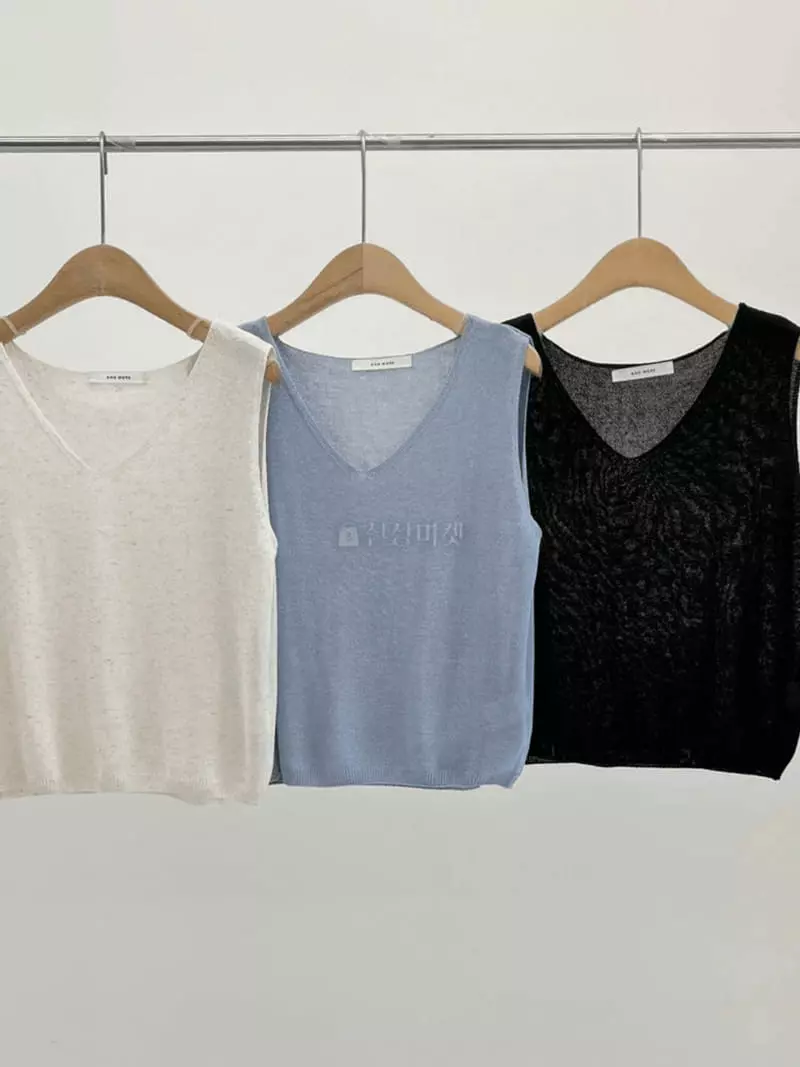 And More - Korean Women Fashion - #thelittlethings - Flat Knit Sleeveless - 4