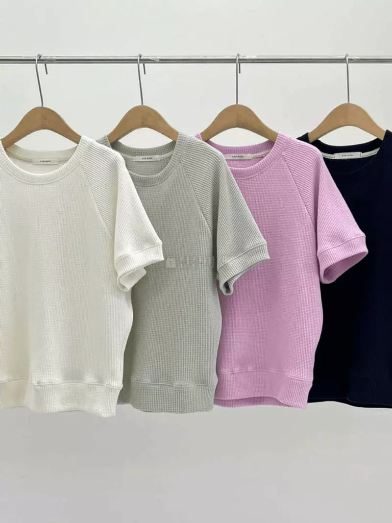 And More - Korean Women Fashion - #vintagekidsstyle - Waffle Half Sweatshirt - 4