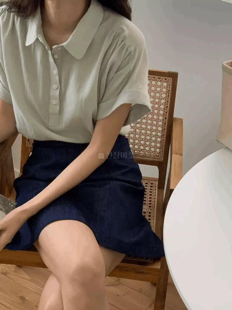 And More - Korean Women Fashion - #womensfashion - Roll-up Blouse - 3