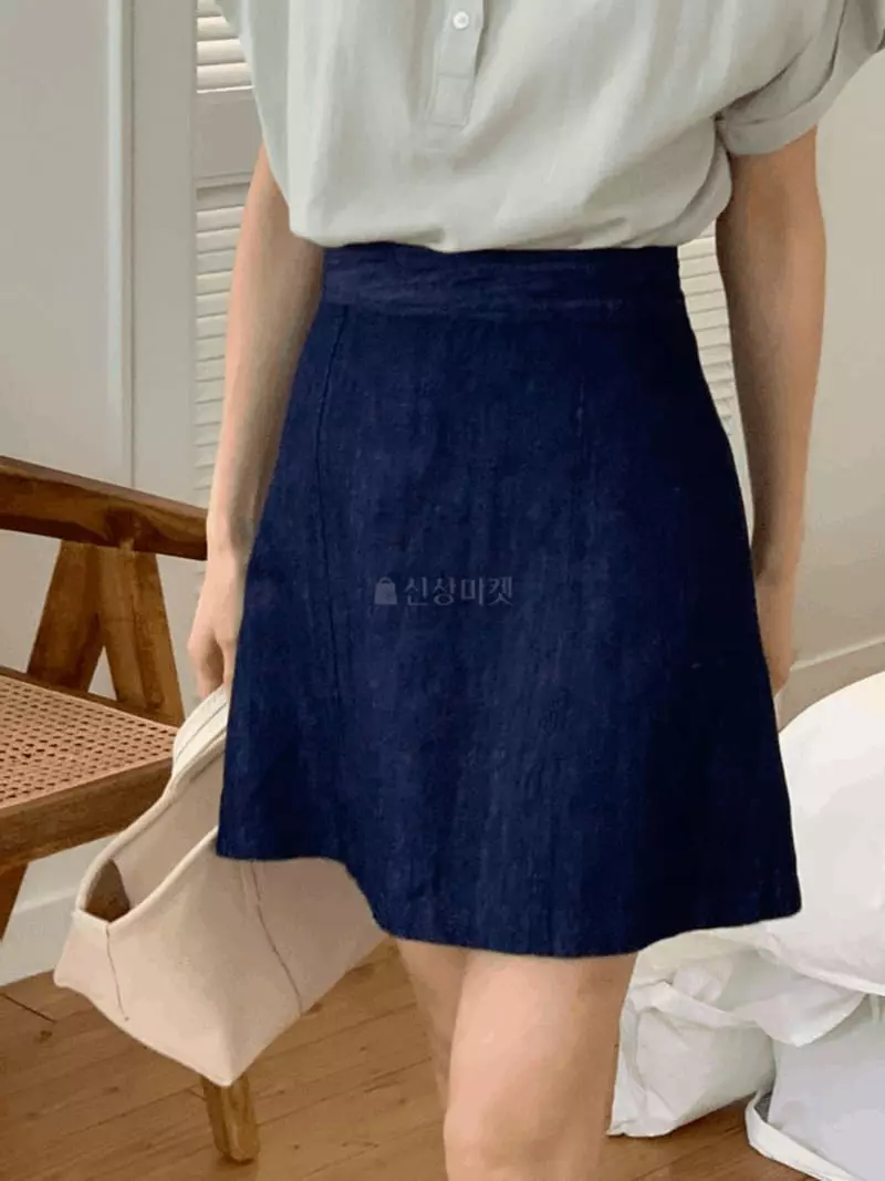And More - Korean Women Fashion - #womensfashion - Indigo Skirt
