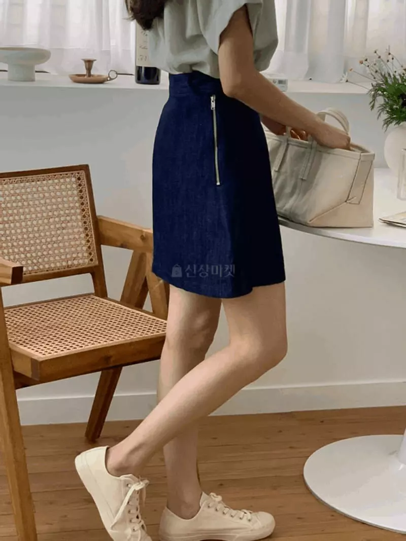 And More - Korean Women Fashion - #womensfashion - Indigo Skirt - 3