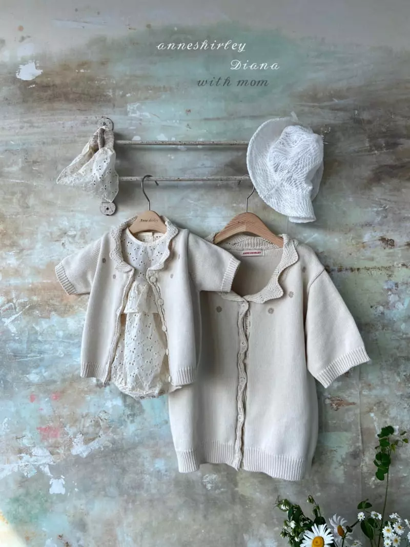 Anne Shirley - Korean Baby Fashion - #babygirlfashion - Summer Knit Cardigan with Mom - 10