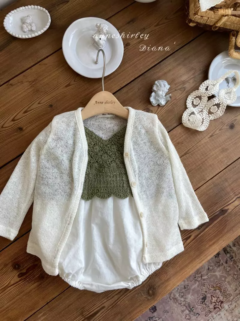 Anne Shirley - Korean Baby Fashion - #babyoninstagram - Linen Natural Cardigan - 4