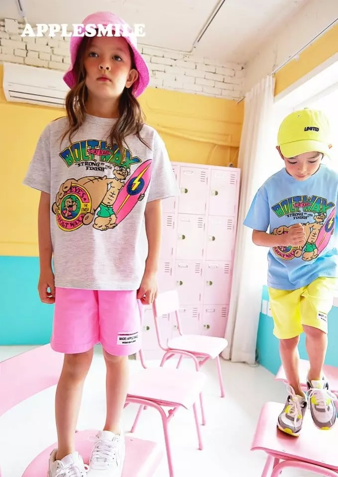 Apple Smile - Korean Children Fashion - #stylishchildhood - Bolt Tee - 4