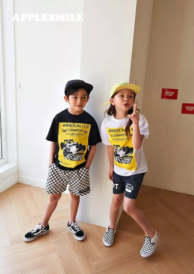 Apple Smile - Korean Children Fashion - #childrensboutique - Champion Tee