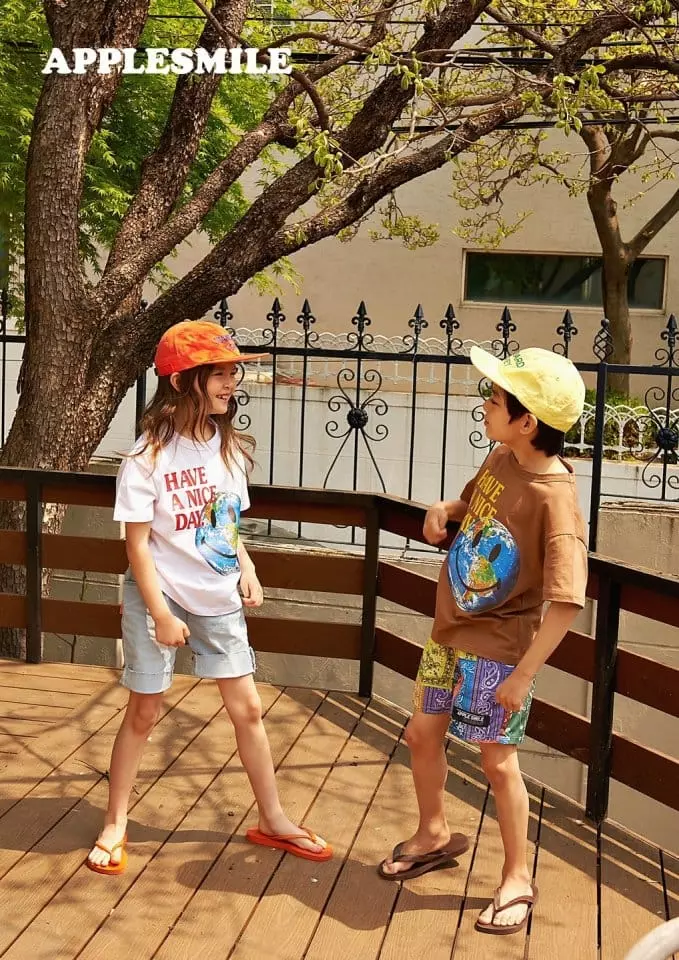 Apple Smile - Korean Children Fashion - #childrensboutique - Earth Tee - 4