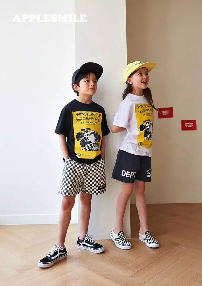 Apple Smile - Korean Children Fashion - #designkidswear - Champion Tee - 2