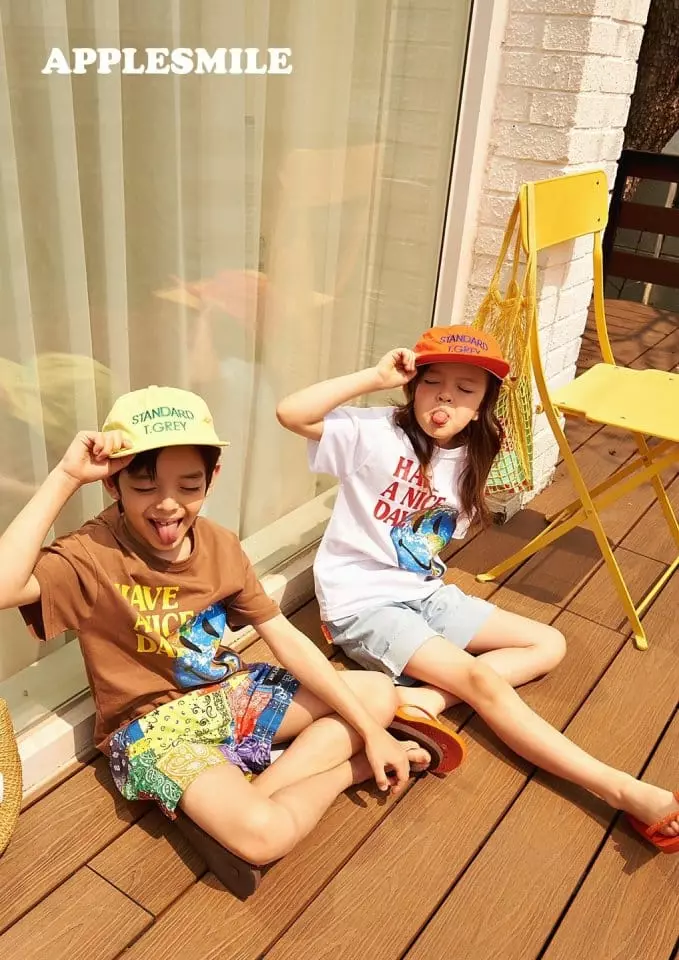 Apple Smile - Korean Children Fashion - #discoveringself - Earth Tee - 5