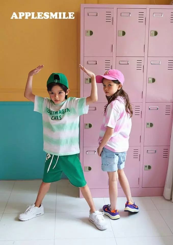 Apple Smile - Korean Children Fashion - #kidsshorts - Volkswagen Tee - 3