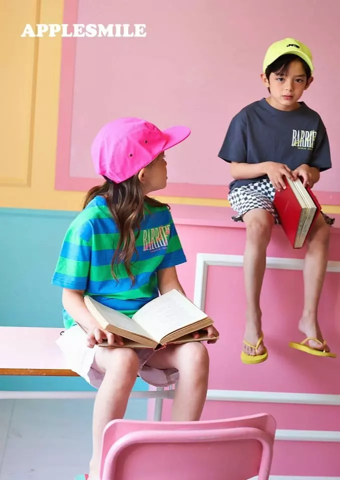 Apple Smile - Korean Children Fashion - #kidsshorts - Barriers Tee - 2