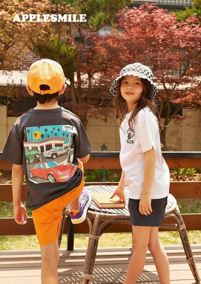 Apple Smile - Korean Children Fashion - #kidzfashiontrend - B Track Tee - 6