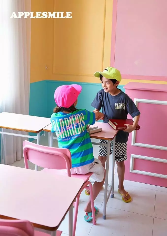 Apple Smile - Korean Children Fashion - #kidzfashiontrend - Barriers Stripes Tee - 3