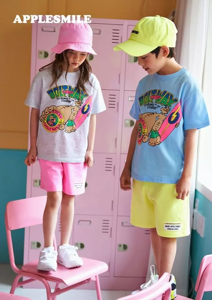 Apple Smile - Korean Children Fashion - #stylishchildhood - Bolt Tee - 3