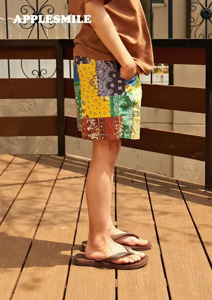 Apple Smile - Korean Children Fashion - #todddlerfashion - Bandana Shorts - 2