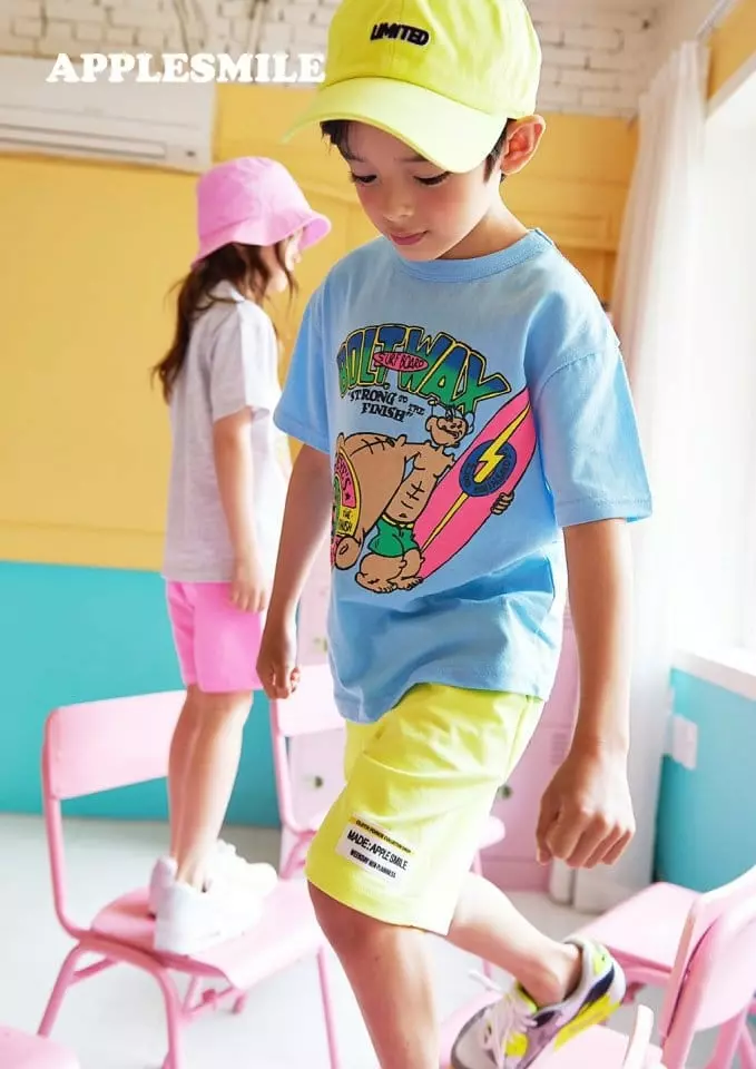 Apple Smile - Korean Children Fashion - #toddlerclothing - Bolt Tee - 2