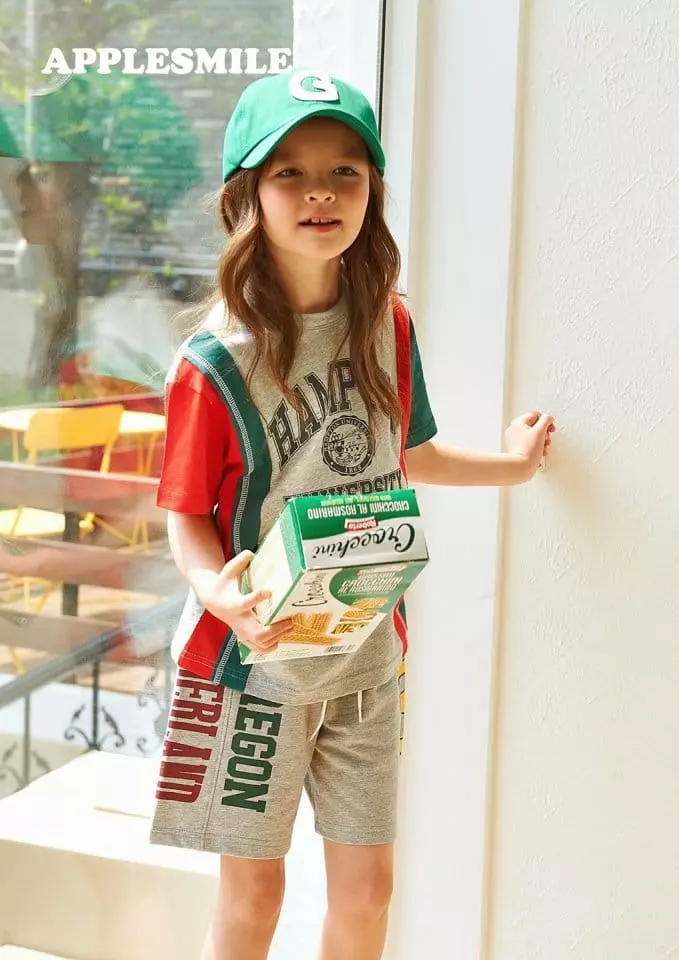 Apple Smile - Korean Children Fashion - #toddlerclothing - Hampton Tee