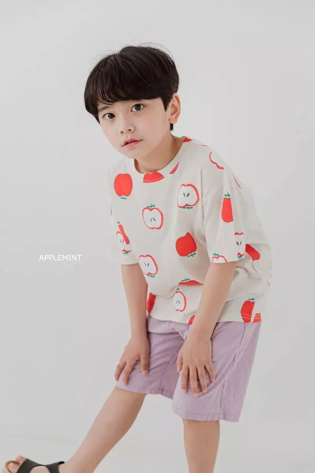 Applemint - Korean Children Fashion - #Kfashion4kids - Apple Paint Tee - 8