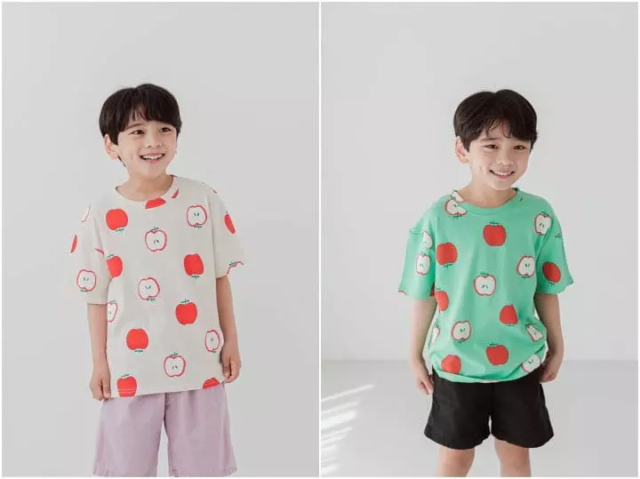 Applemint - Korean Children Fashion - #childrensboutique - Apple Paint Tee