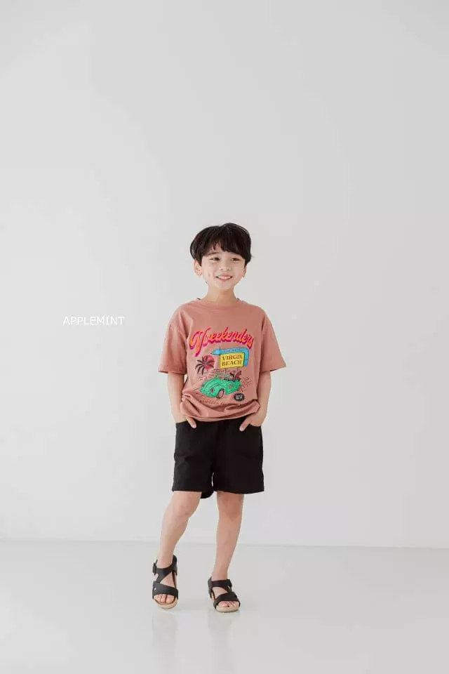Applemint - Korean Children Fashion - #designkidswear - Beach Tee - 7