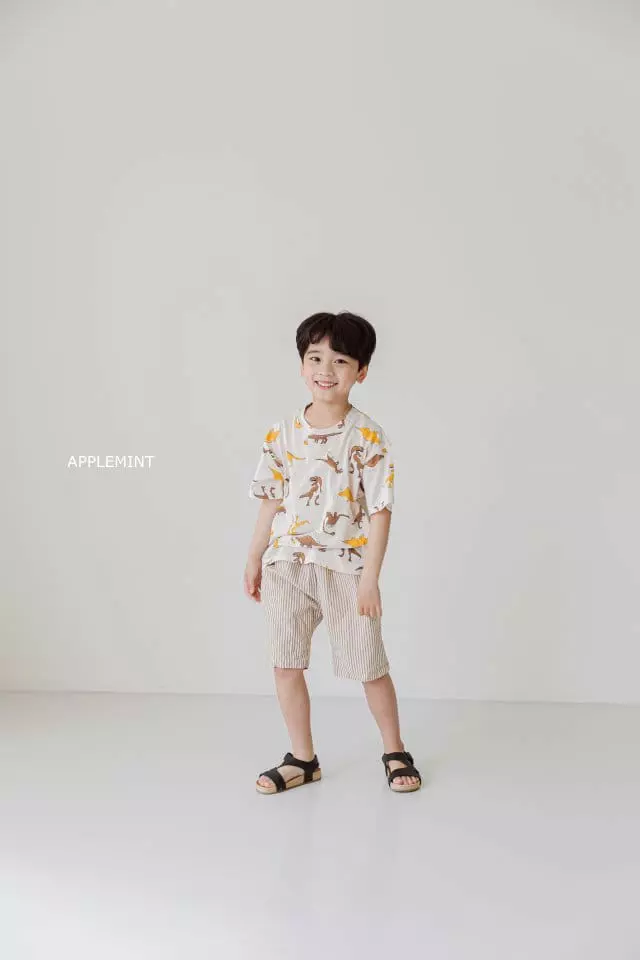 Applemint - Korean Children Fashion - #discoveringself - Dino Paint Tee - 2