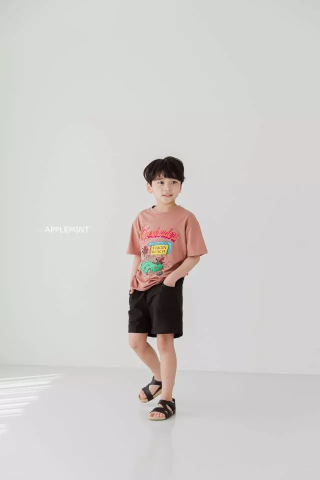 Applemint - Korean Children Fashion - #kidsshorts - Beach Tee - 10