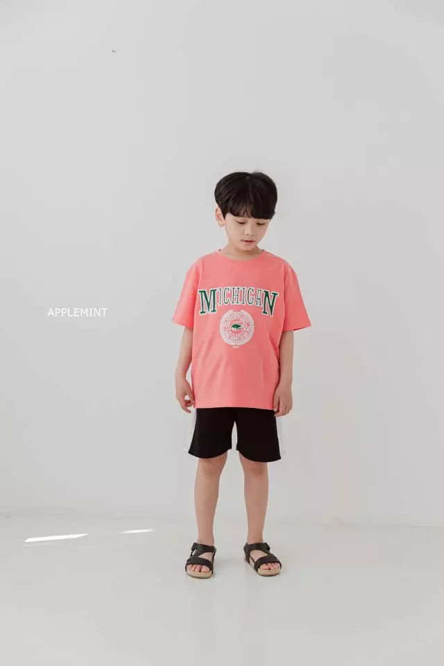 Applemint - Korean Children Fashion - #kidsshorts - Michigan Tee - 6