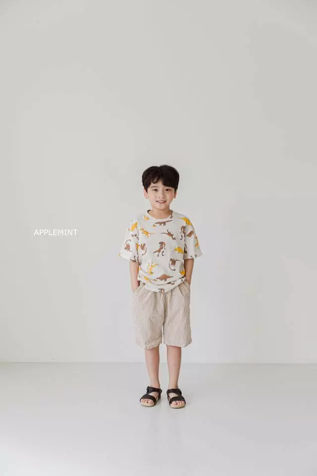 Applemint - Korean Children Fashion - #fashionkids - Dino Paint Tee - 4