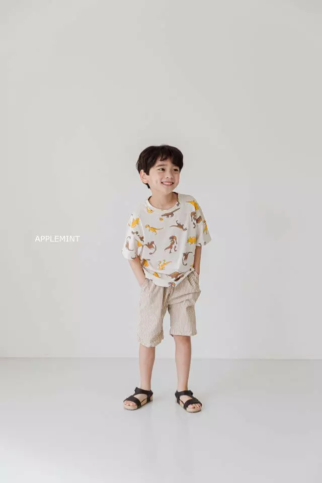 Applemint - Korean Children Fashion - #kidsstore - Dino Paint Tee - 5