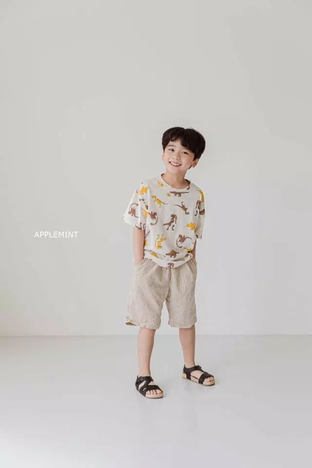 Applemint - Korean Children Fashion - #kidzfashiontrend - Dino Paint Tee - 6