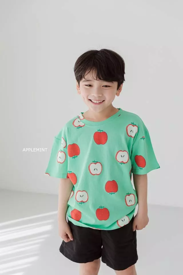 Applemint - Korean Children Fashion - #magicofchildhood - Apple Paint Tee - 10