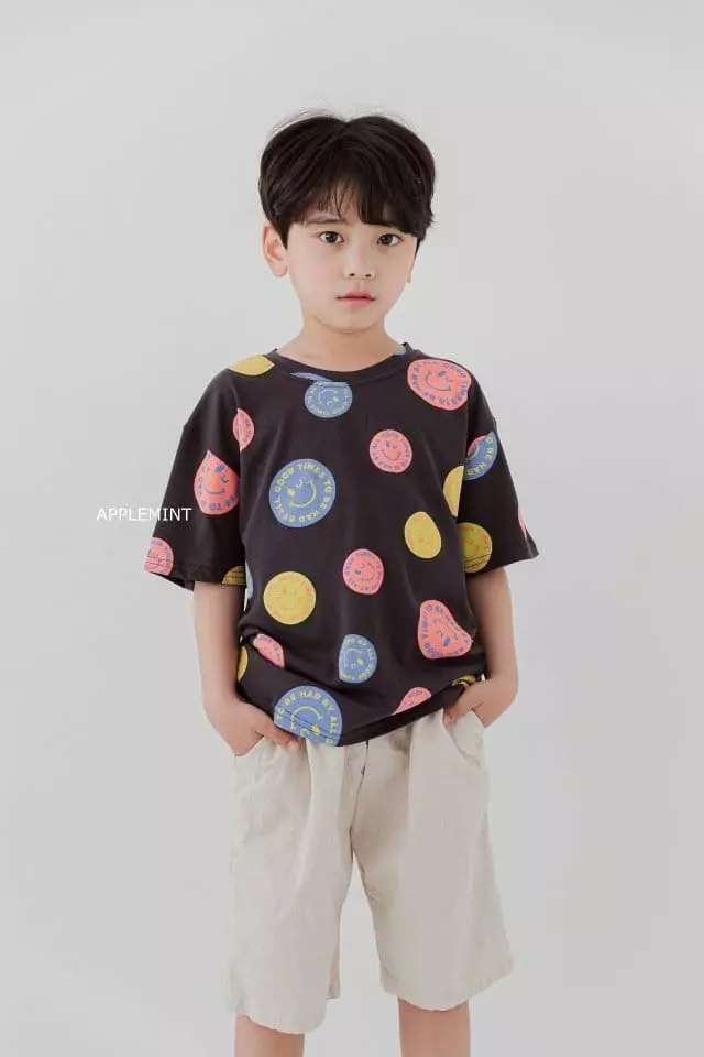 Applemint - Korean Children Fashion - #todddlerfashion - Smile Tee - 11