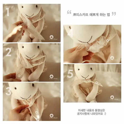 Arim Closet - Korean Baby Fashion - #babygirlfashion - Flower Lace Point Scarf (45x45) - 3