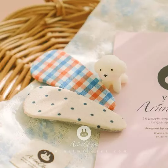 Arim Closet - Korean Baby Fashion - #babylifestyle - Fabric Point Triangle Hairpin (1ea)