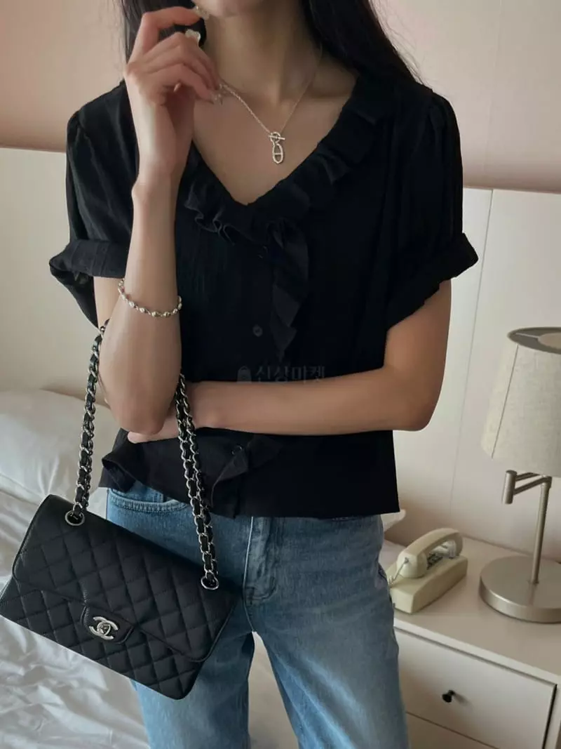 As Thought - Korean Women Fashion - #momslook - Hey Frill Blouse - 5