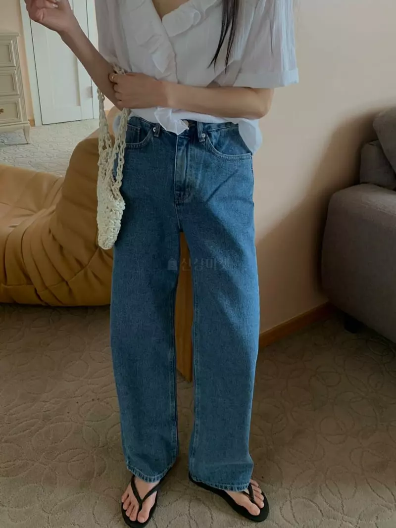 As Thought - Korean Women Fashion - #momslook - High Blue Jeans - 2