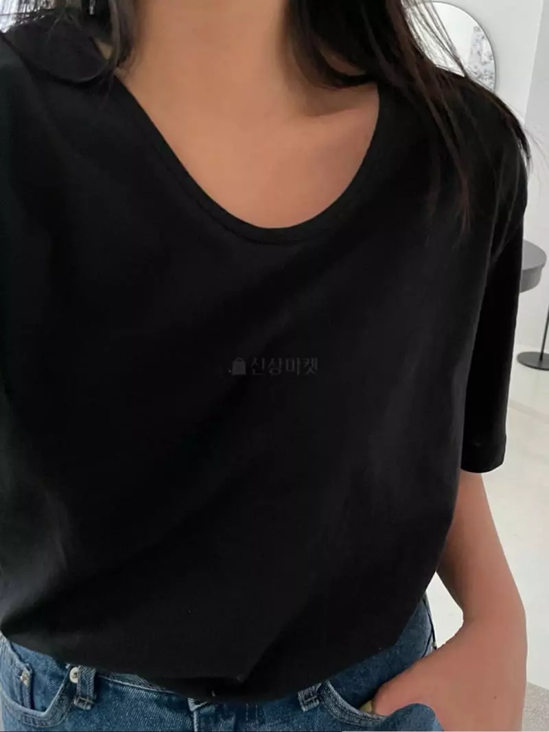 As Thought - Korean Women Fashion - #momslook - Pan U Short Tee - 7
