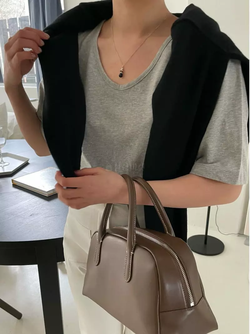 As Thought - Korean Women Fashion - #momslook - Pan U Short Tee - 9