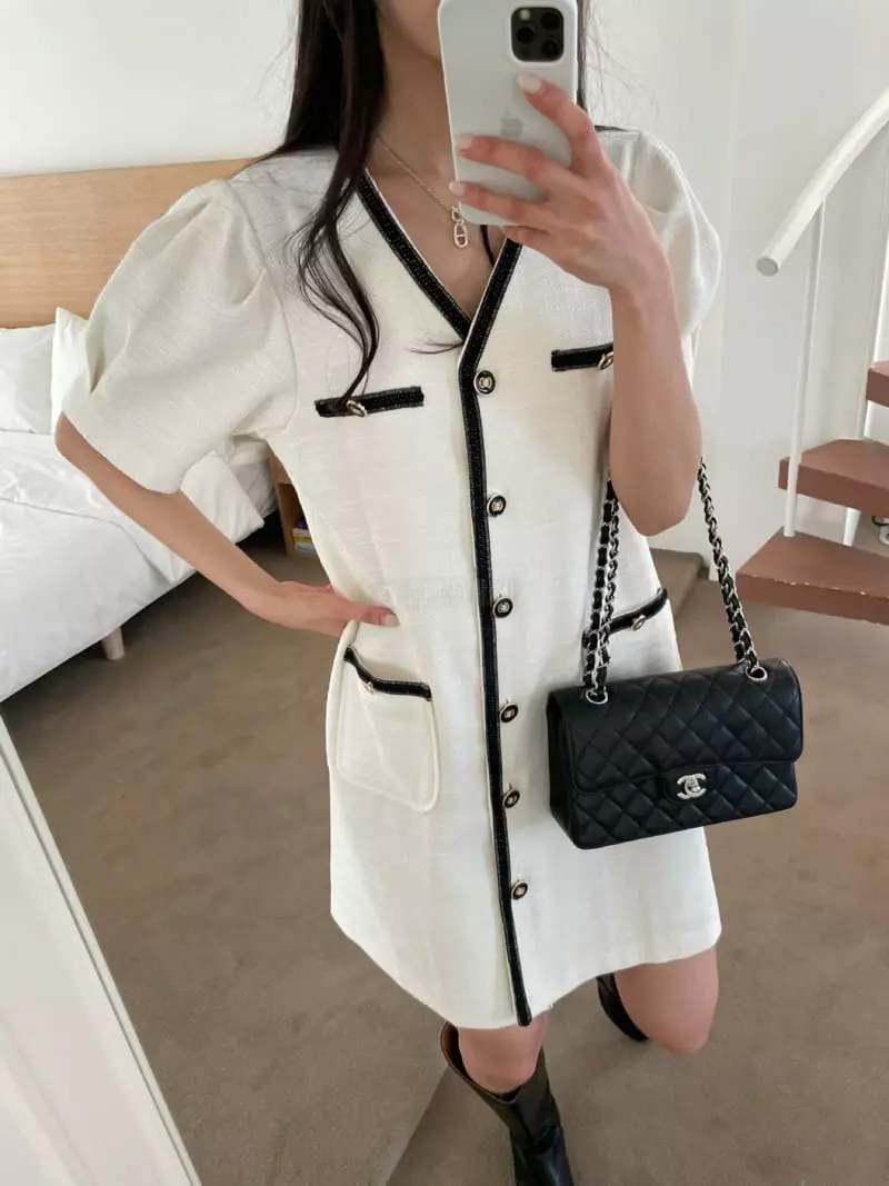 As Thought - Korean Women Fashion - #momslook - Twid One-piece - 7