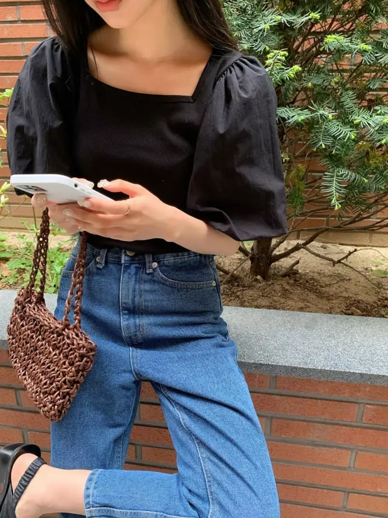 As Thought - Korean Women Fashion - #momslook - Tulip Puff Blouse - 12