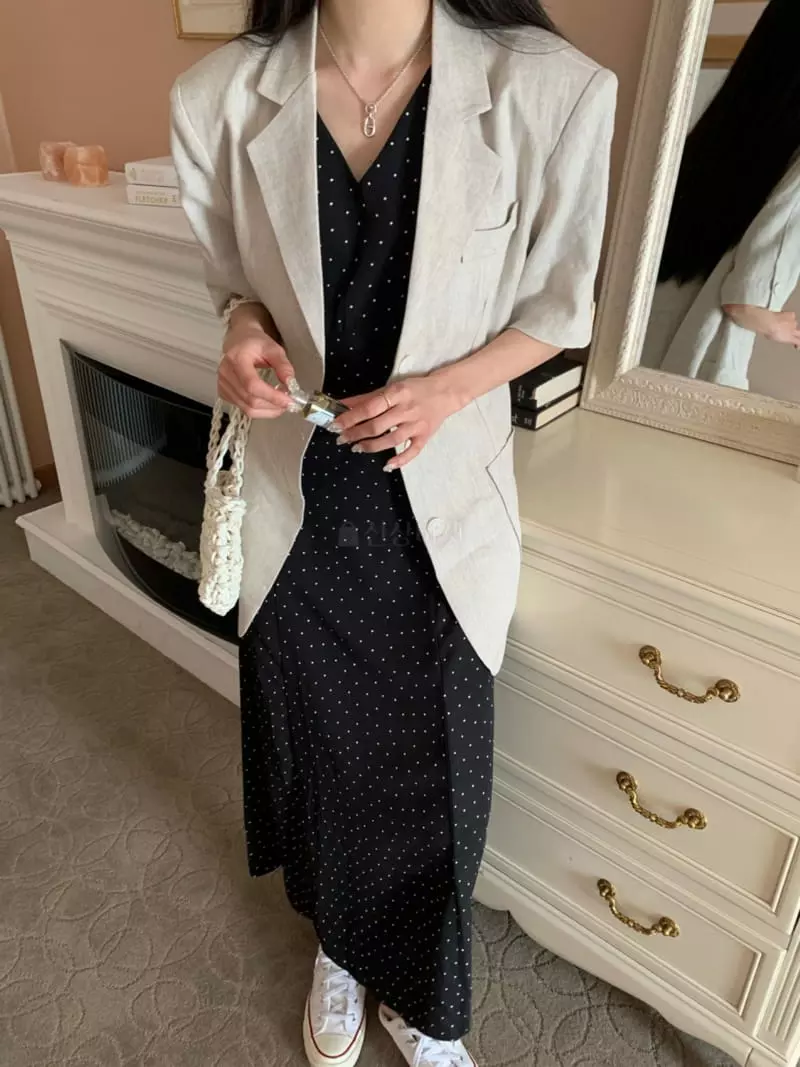 As Thought - Korean Women Fashion - #womensfashion - V Neck Shirring One-piece - 4