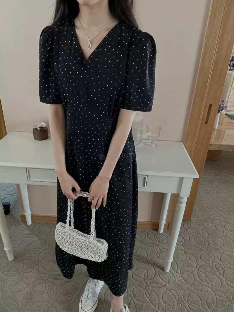As Thought - Korean Women Fashion - #romanticstyle - Shirring One-piece