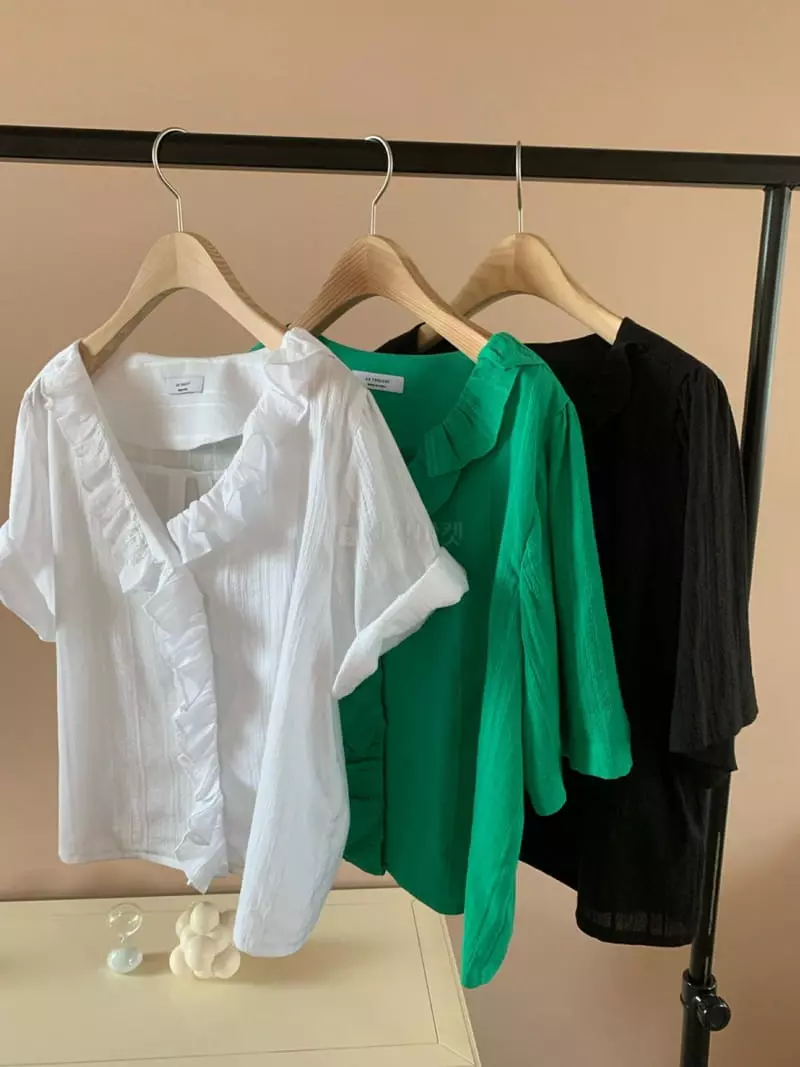 As Thought - Korean Women Fashion - #shopsmall - Hey Frill Blouse - 2