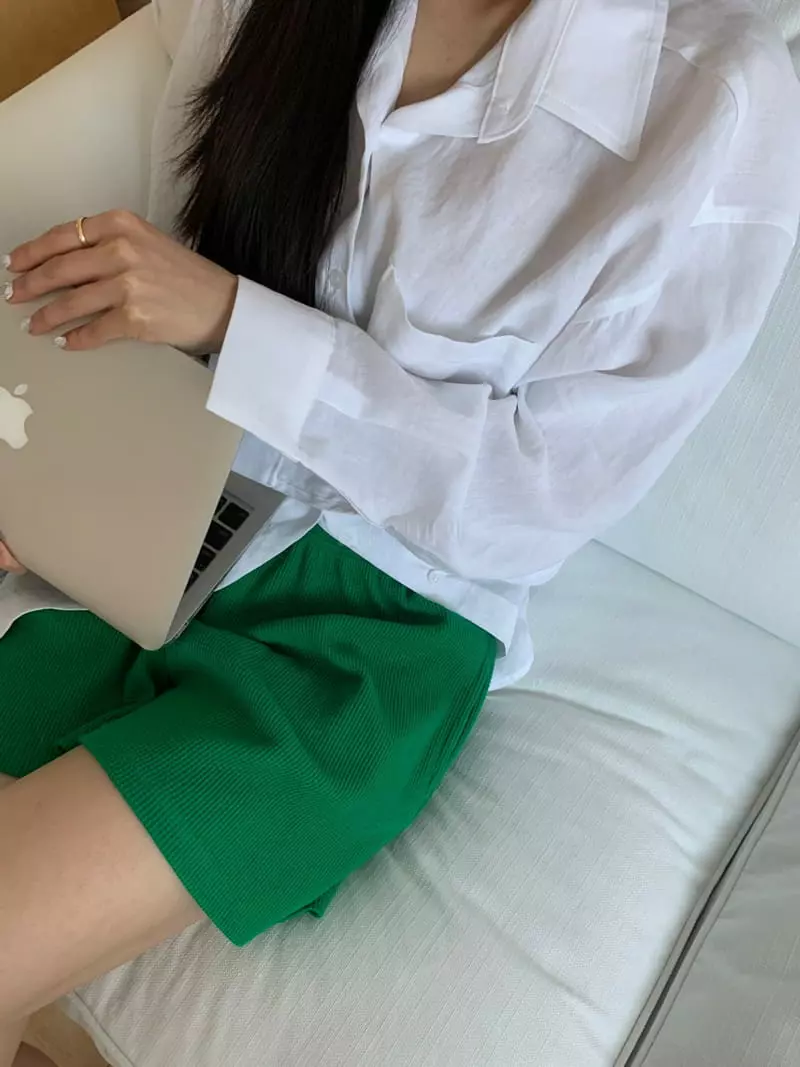 As Thought - Korean Women Fashion - #shopsmall - Happy Waffle Shorts