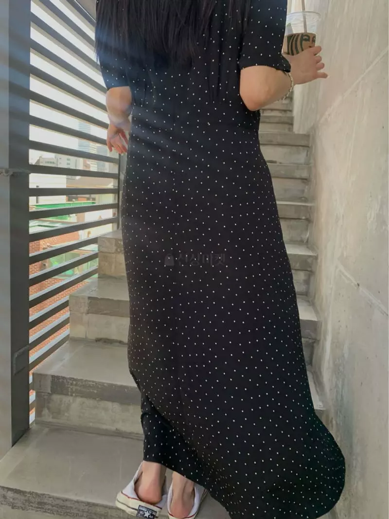 As Thought - Korean Women Fashion - #shopsmall - Shirring One-piece - 2
